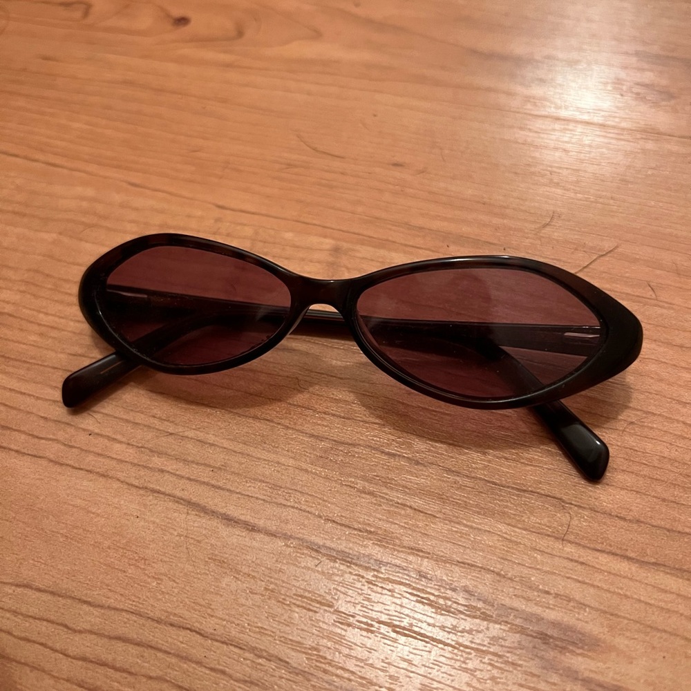 Vintage Thin Frame Glasses Frames. Black. Angular. - image 1